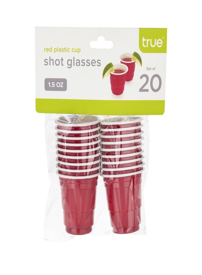 True 1.5oz Red Party Shot Glasses, Plastic Cup Shot Glasses, Football Cups, Football Game, Sports & Outdoors, Football Accessories, Set of 20, Red - Image 4