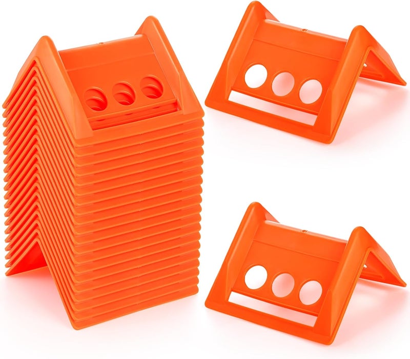 ZENFUN 20 Packs Edge Protectors for Cargo Loads, Flatbed Corner Protectors, Tiedown Plastic Protector, Truck Shipping, Protects Cargo Edges, Orange - Image 1
