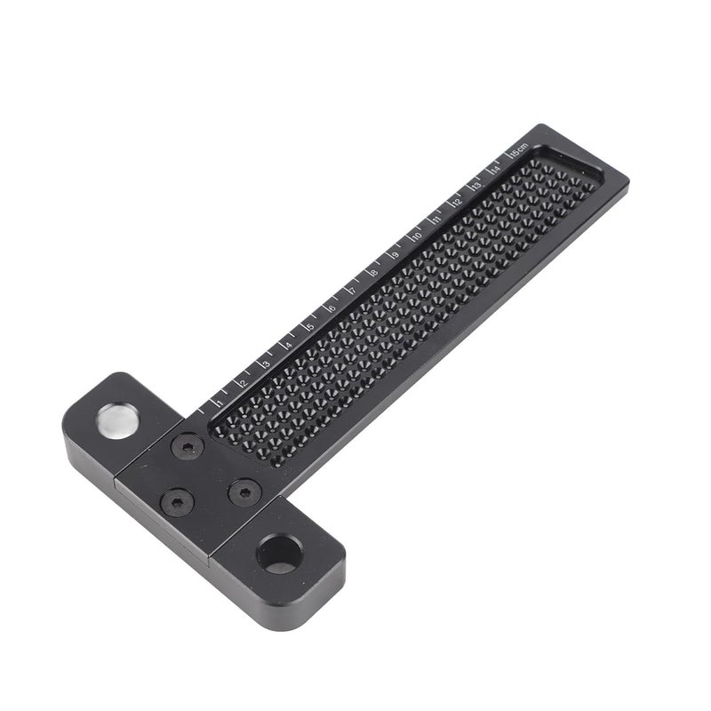 T Type Ruler Aluminum Alloy Woodworking Tool with Hole Scribing for Precise Marking Carpentry - Image 3