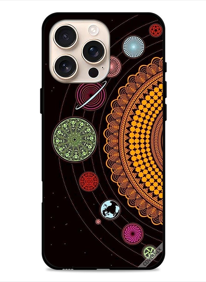 Covernex Apple iPhone 16 Pro Protective Case Cover Mandala Solar System Art - Image 1