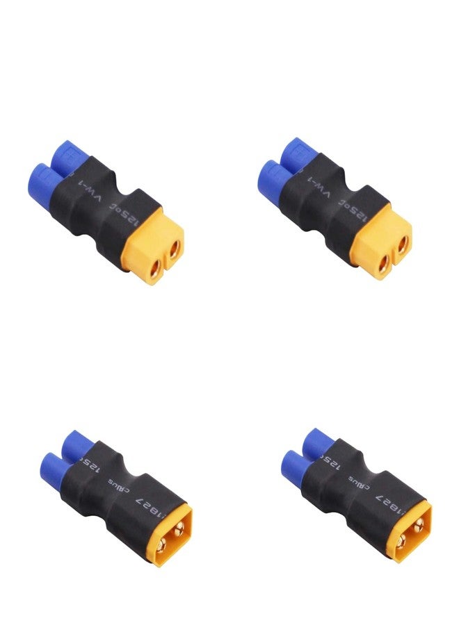 مجموعة محولات موصلات التغيير السريع من AFDHGS، 4 قطع، من XT60 إلى EC3 - متوافقة مع المركبات التي تعمل بالتحكم عن بعد (RC) بدون أسلاك - Image 1