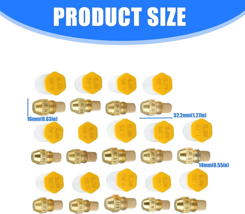 Machined Heavy Duty Metal Nozzel for Burners 80 Degree Industrial Accessory Stove Nozzle - Image 5