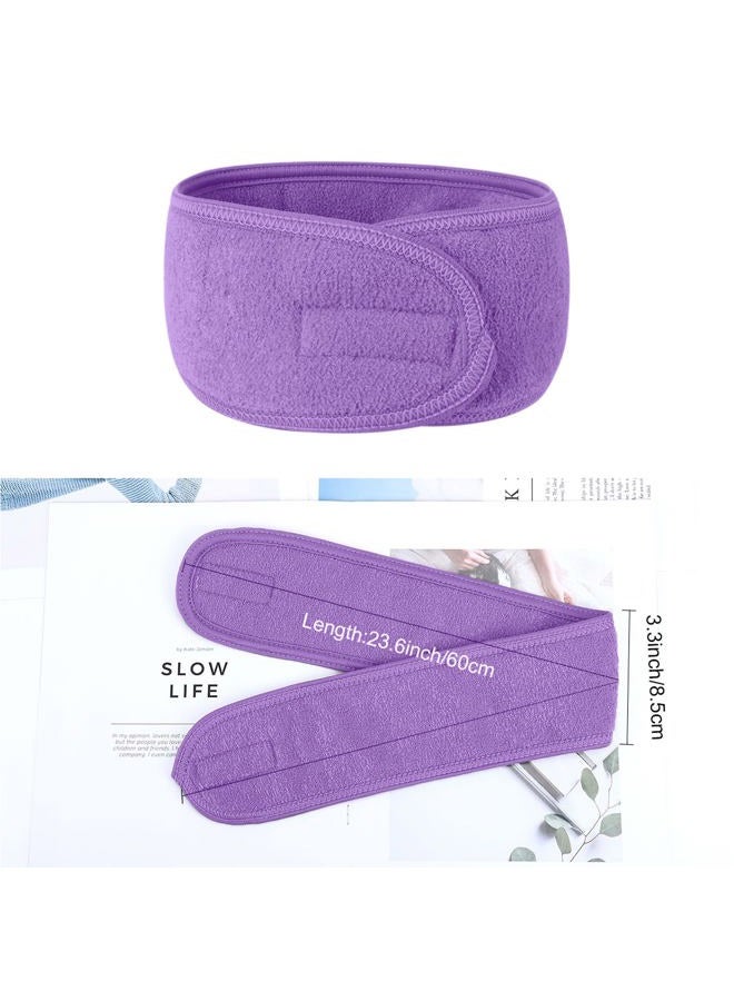 LADES Spa Facial Headband for Women | Adjustable Velcro, Soft Terry Cloth, Washable, Comfortable, Perfect for Makeup, Facials & Sleeping - Image 3