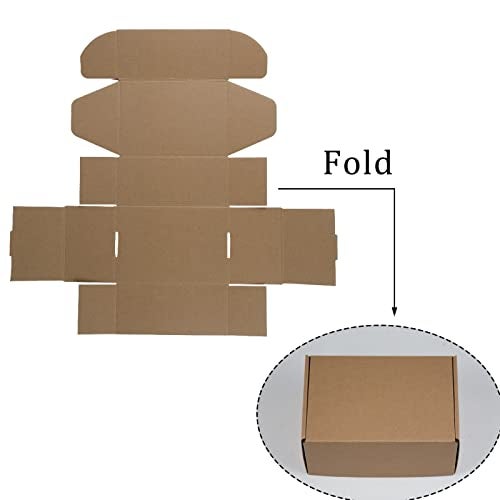 Sodissa 9x6x4 Inches Shipping Boxes Pack of 25, Brown Corrugated Cardboard Boxes for Small Bussiness - Image 3