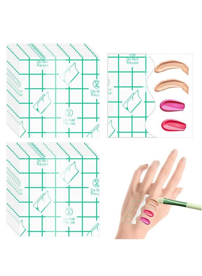 maycreate 100Pcs Hand Palette For Makeup Pu Film Makeup Palette Artist Must Haves Waterproof Transparent Adhesive Makeup Mixing Tape For Foundataion Blending (2.4 - Image 2