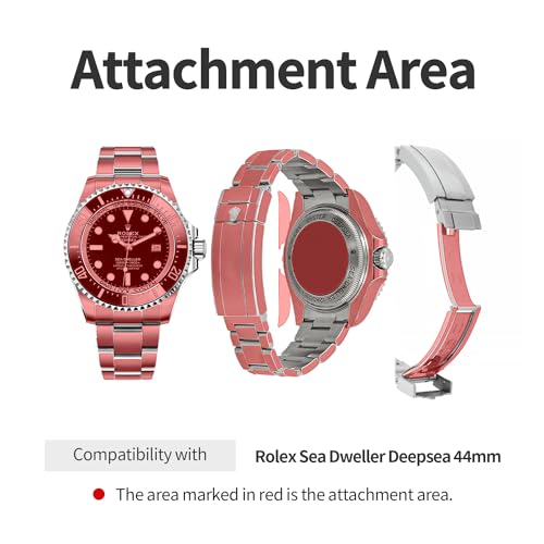 skoko Full Body Protection Film Compatible with Rolex Sea Dweller Deepsea 44mm (1.73inch), Screen & Body Protector, Clear Skin - Image 2