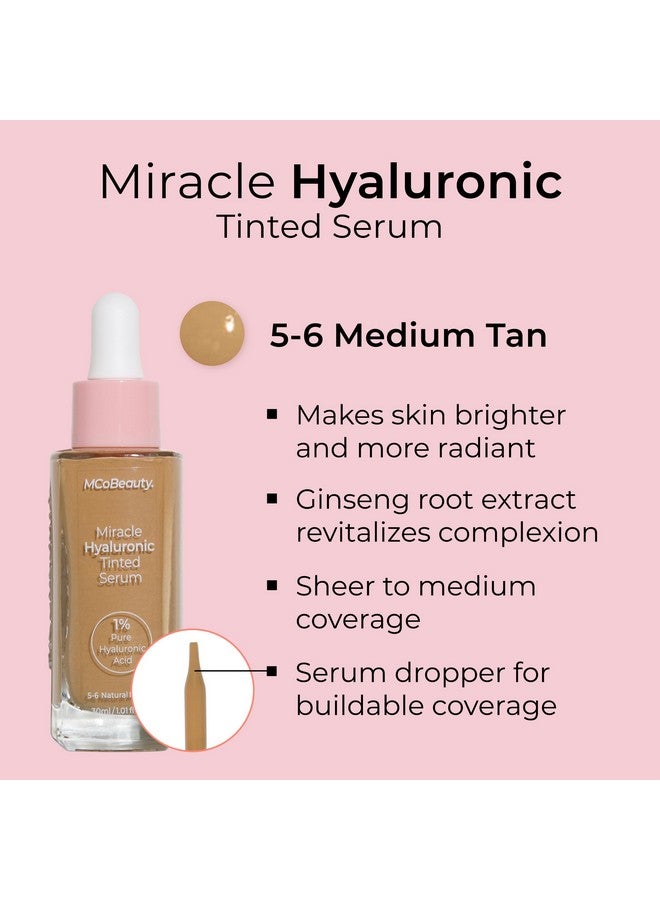 أم سي أو بيوتي مصل الهيالورونيك الملون ميراكل 56 ترطيب وتوهج متوسط/أسمر للبشرة المشعة، مستحضرات تجميل نباتية خالية من القسوة - Image 2