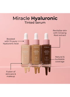 MCoBeauty Miracle Hyaluronic Tinted Serum 56 Medium/Tan Hydration & Glow For Radiant Skin Vegan Cruelty Free Cosmetics  - Image 5