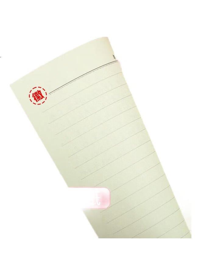Uhoo Party Member Study Notebook, B5/80 Sheets, 1 Pack, Business Notes Meeting Minutes Diary, Red, 0639 - Image 2