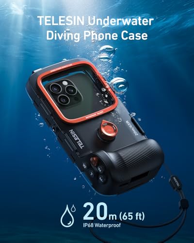 TELESIN Universal Underwater Phone Case for Snorkeling and Diving Waterproof Housing for Photo & Video Handle Grip for iPhone 7-17 Pro/Pro Max/Plus/Mini, Galaxy S10-S26 Ultra/Plus and Most Phones - Image 2