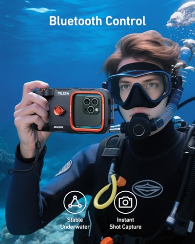 TELESIN Universal Underwater Phone Case for Snorkeling and Diving Waterproof Housing for Photo & Video Handle Grip for iPhone 7-17 Pro/Pro Max/Plus/Mini, Galaxy S10-S26 Ultra/Plus and Most Phones - Image 5