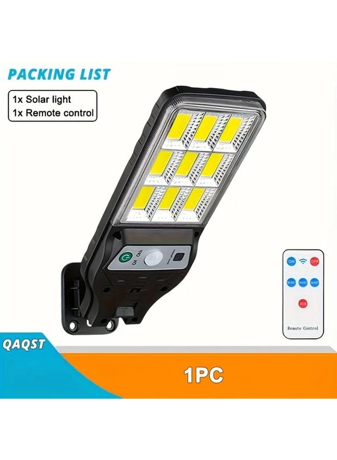 1pc Smart Solar Lights Motion Sensor Outdoor 3 Modes Dimmable Remote Control Wall Mounted - Image 1