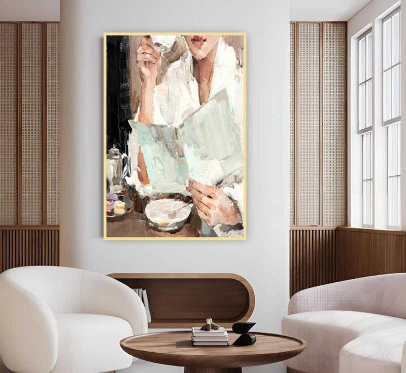 ماركتنا لوحة قماشية بتصميم فتاة مع برواز مجوف مقاس (60×90) قطعة واحدة - Image 1