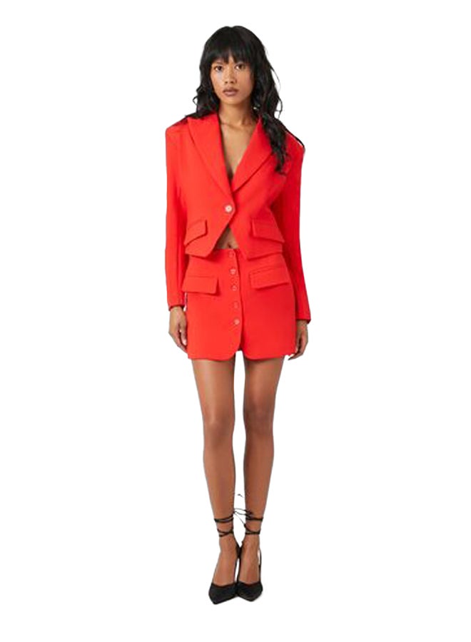 FOREVER 21 Button-Front A-Line Mini Skirt - Image 4