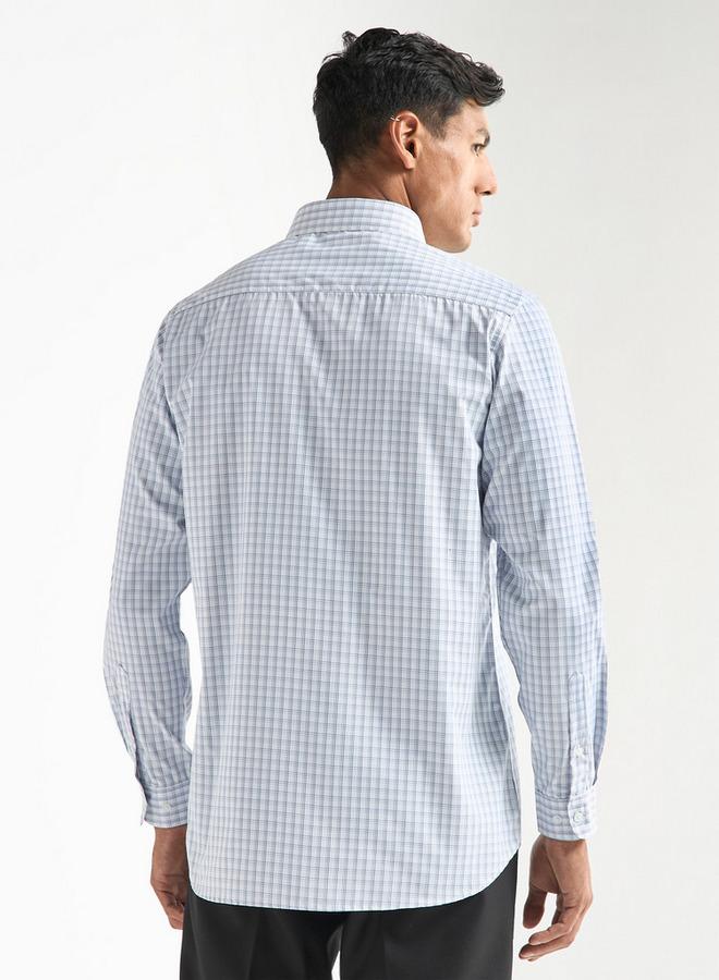 سبلاش فيڤ قميص مربعات بقصة عادية مع جيب على الصدر - Image 3