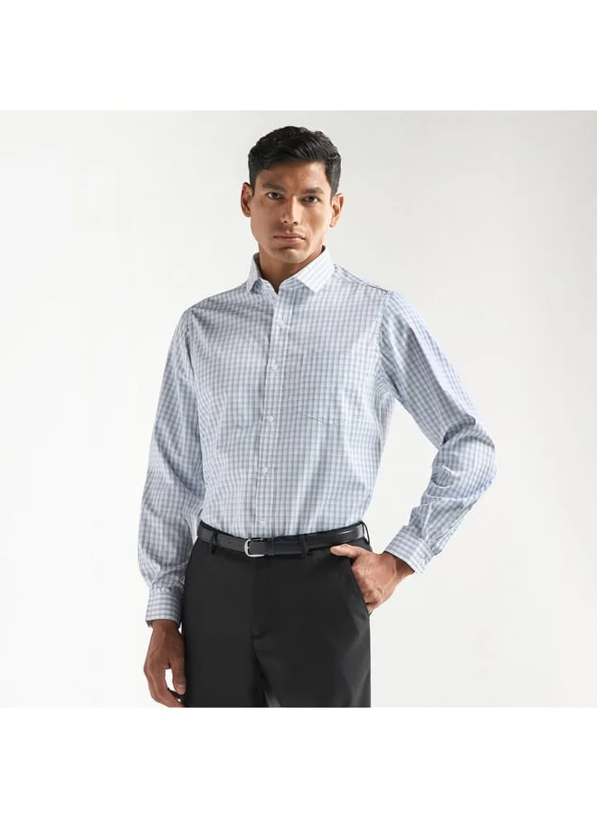 FAV Regular Fit Checked Shirt with Chest Pocket