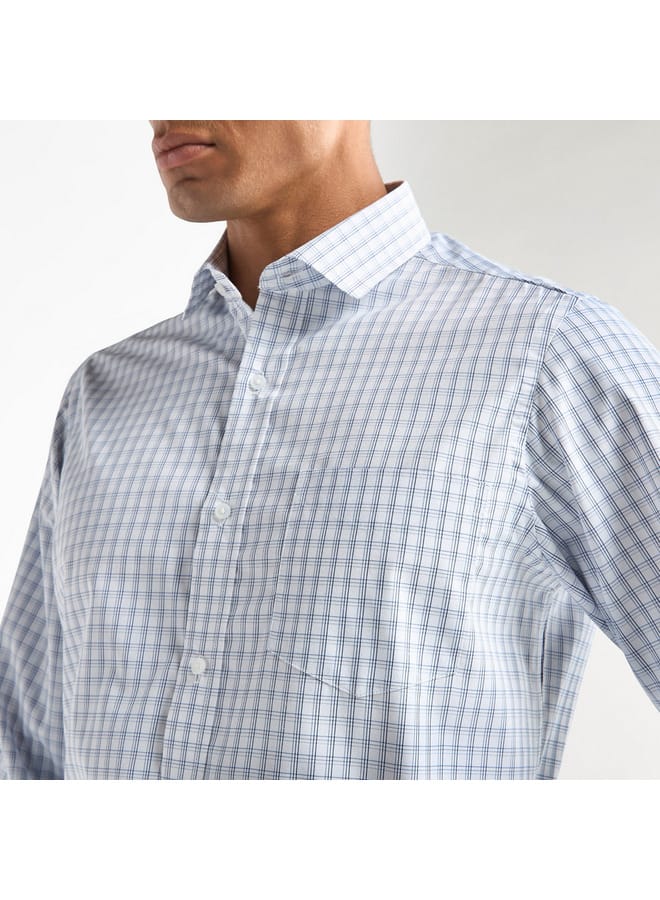 سبلاش فيڤ قميص مربعات بقصة عادية مع جيب على الصدر - Image 4