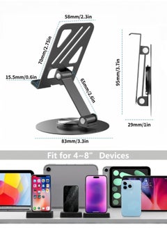 XiuWoo Desktop Phone Stand, Adjustable Phone Holder, Foldable Mobile Phone Stand 360° Rotation Mobile Holder Cellphone Stand for Home and Office  - Image 2
