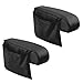 lekiliky 2PCS Car Front Seat Armrest Covers Breathable Comfortable Flat Cloth Fabric Material with Storage Pocket Scratchresistant Van Seat Armrest Protector for Most Vehicles Black - Image 2