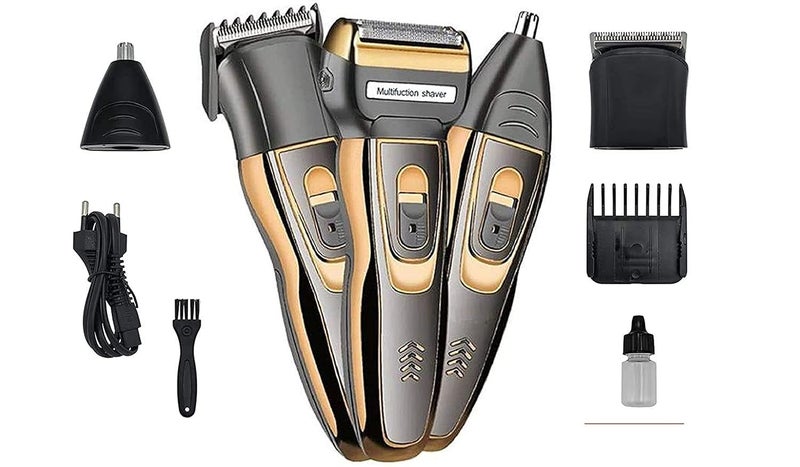 Concepta Trimmer for Men All in One - 3 in 1 Rechargeable Grooming Kit for Men – Beard Trimmer, Hair Clipper, and Nose Trimmer – Corded and Cordless Trimmers for Man - Black - Image 3