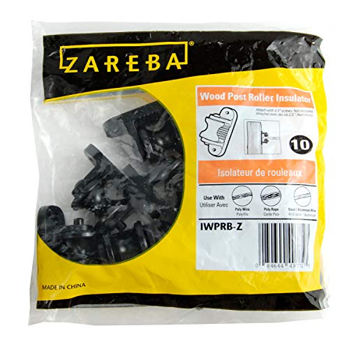 Zareba Black Plastic Roller Insulator for Wood Posts - 10 Pack - IWPRB-Z - Electric Fence Insulator for Polybraid, Rope, Polywire, Wire - Includes 10 Insulators - Image 2