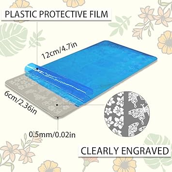 PH PandaHall 3pcs Flower Nail Stamping Plate Leaf Nail Stamper Spring Nail Stencils Tip Nail Stamp Tool Print Nail Stencils Stainless Steel Nail Image Plates for Nail Art Design Manicure Salon - Image 2