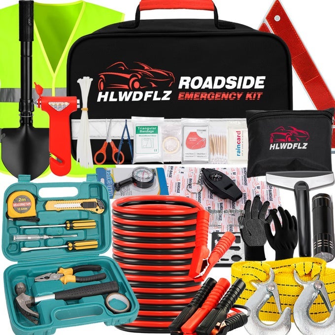 Car Emergency Safety Kit Auto Emergency Roadside Assistance Car Kit Winter Traveler Safety Emergency Kit For Car Truck Rv Vehicles
