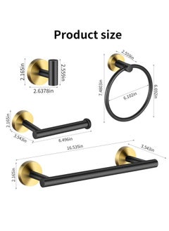 MIXDE 5-Pieces Stainless Steel Round Wall Mounted Bathroom Hardware Set  - Image 2