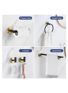 MIXDE 5-Pieces Stainless Steel Round Wall Mounted Bathroom Hardware Set  - Image 3