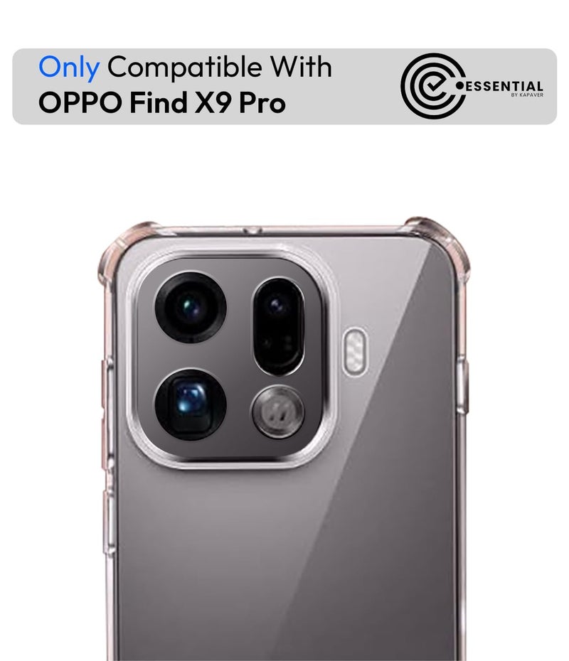 KAPAVER Essential Back Cover for Oppo Find X9 Pro | Hard 360° Protection Clear Case for Oppo Find X9 Pro (Bumper Clear) - Image 2
