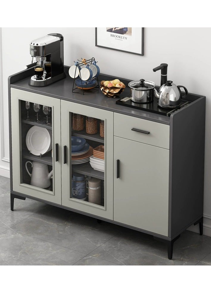 Generic Kitchen Storage Cabinet Coffee Cabinet Tea Cabinet Locker Sideboard Cupboard Cabinet Tea Storage Organizer with Automatic Filling Teapot for Office Living Room  - Image 1