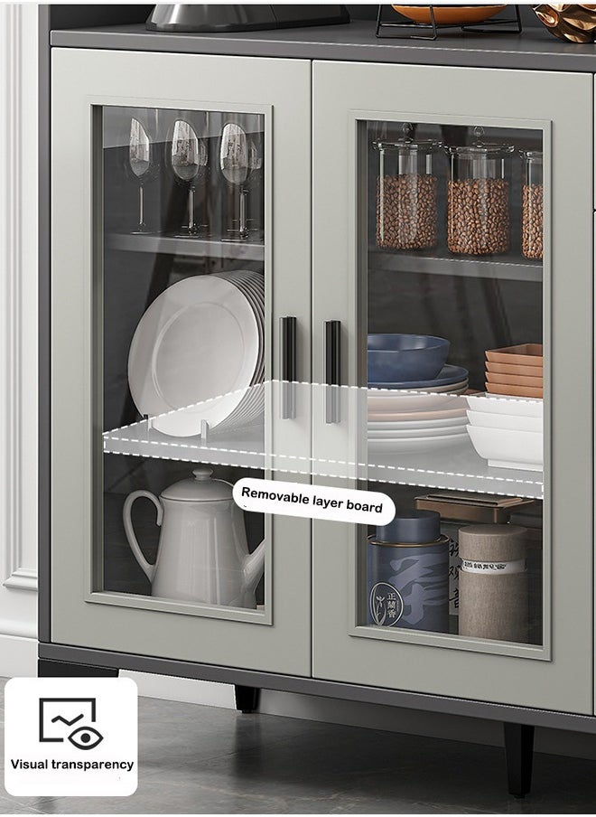 Generic Kitchen Storage Cabinet Coffee Cabinet Tea Cabinet Locker Sideboard Cupboard Cabinet Tea Storage Organizer with Automatic Filling Teapot for Office Living Room  - Image 4
