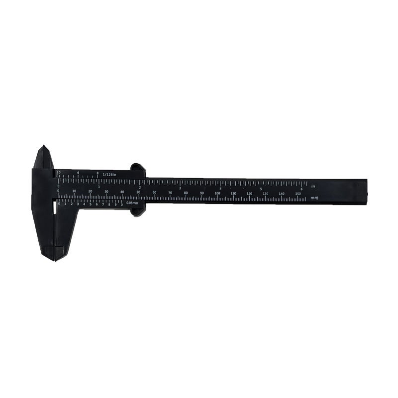 150mm double scale plastic vernier caliper Wen play jewelry measurement student caliper mini measuring tool wholesale 0-150 Black