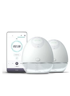 Elvie Double Electric  Smart Breast Pump - Silent Hands-Free Portable Breast Pump That Can Be Worn in-Bra with App 2-Modes & Variable Suction
