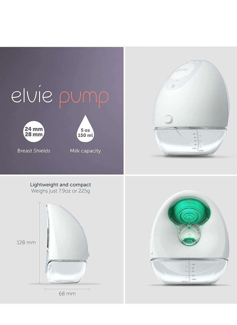 elvie - Elvie Double Electric  Smart Breast Pump - Silent Hands-Free Portable Breast Pump That Can Be Worn in-Bra with App 2-Modes & Variable Suction - Image 1