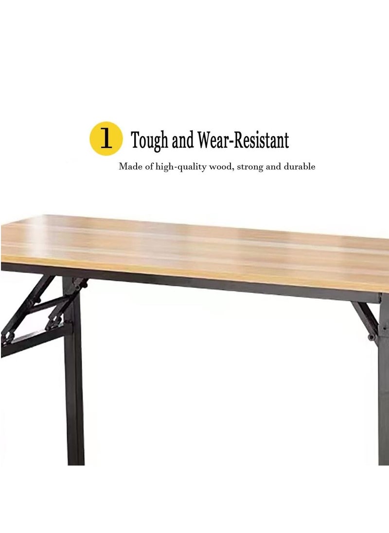 SKY-TOUCH - Folding Table Multi-functional Portable Desk For Computer Camping Garden Picnic Coffee BBQ 80 * 40CM - Image 1