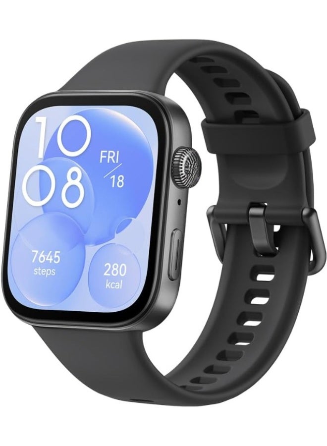 هواوي ايكيت ساعة ذكية Watch Fit 3، شاشة AMOLED مقاس 1.82 بوصة، تصميم مريح وأنيق، مدرب رياضي علمي، إدارة صحية مطورة، متوافقة مع أنظمة iOS وAndroid - Image 1