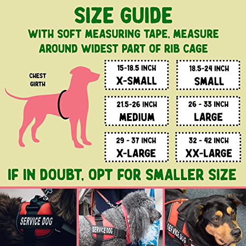 Pelto Service Dog Vest + ID Tag + 50 ADA Information Cards - Service Dog Harness in Sizes X Small to XX Large, Metal Dog Tag has Durable Clip, Service Animal Information Cards are 2-Sided. ESA Accessory Set - Image 2