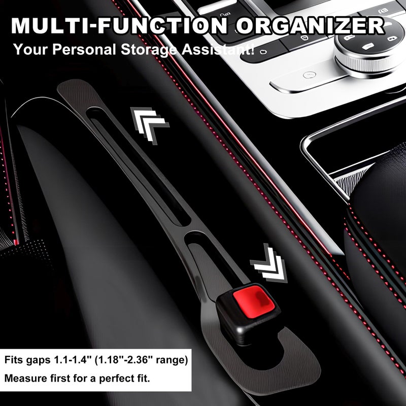 Zecirl Car Seat Gap Filler 2 Pack,No Drop Seat Guard,Drop Seat Gap fillers Between Seat and Console Stop Things from Dropping (Black) - Image 4