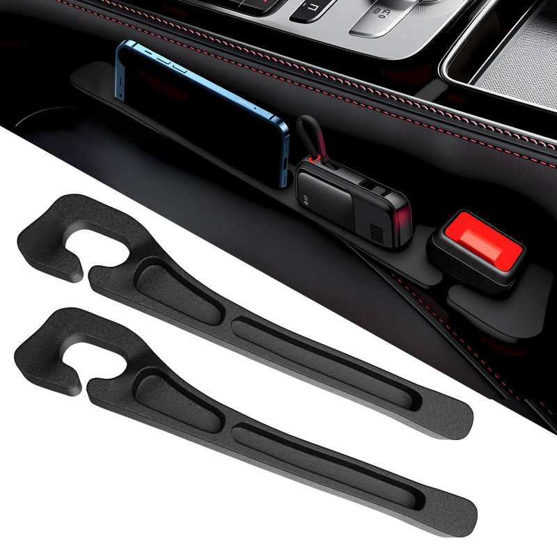 Zecirl Car Seat Gap Filler 2 Pack,No Drop Seat Guard,Drop Seat Gap fillers Between Seat and Console Stop Things from Dropping (Black) - Image 1