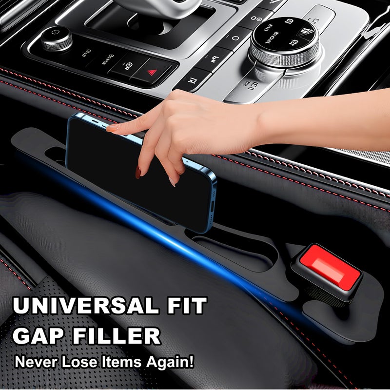Zecirl Car Seat Gap Filler 2 Pack,No Drop Seat Guard,Drop Seat Gap fillers Between Seat and Console Stop Things from Dropping (Black) - Image 3