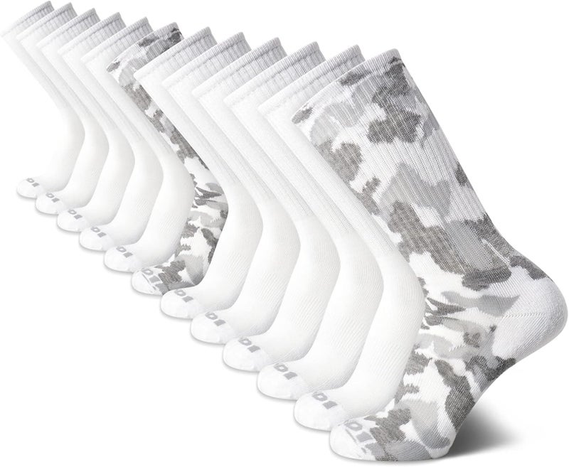 And1 Mens Crew Socks - 12 Pack Moisture Wicking Cushioned Performance Breathable Athletic Socks for Men (Sizes: 6-12.5) - Image 1