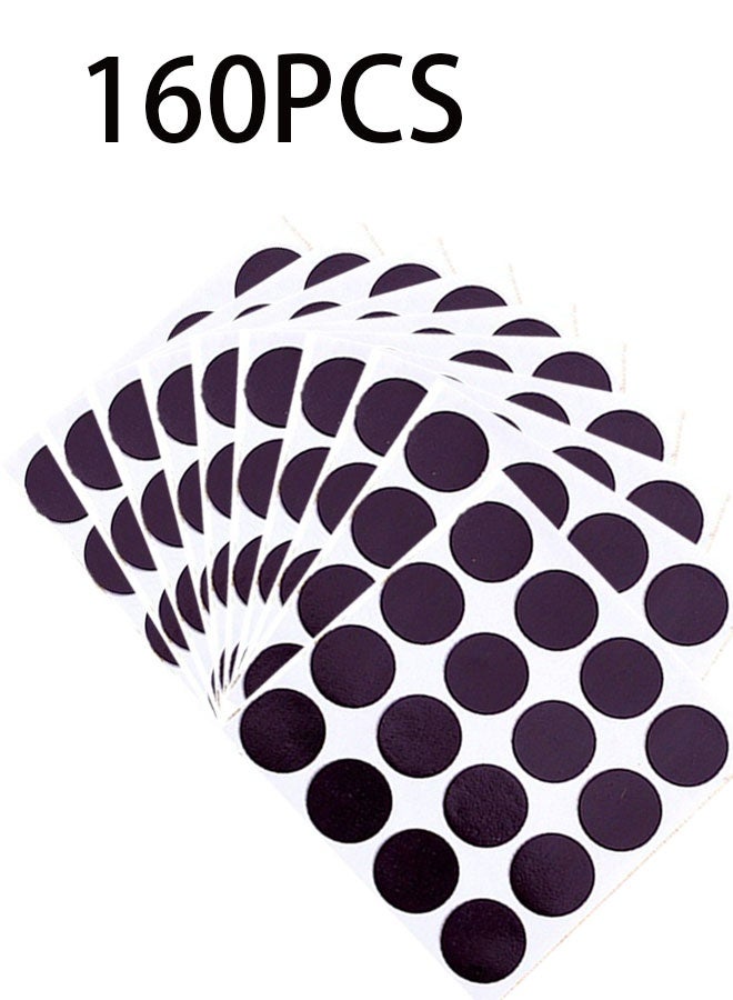 نقاط مغناطيسية 160 قطعة - مغناطيس دائري مع خلفية لاصقة، قطر الدائرة 19 ملم على 10 شرائط لاصقة، مع خلفية لاصقة قوية. مثالية للأعمال اليدوية، مشاريع الفن، الصناعة والثلاجة. - Image 1