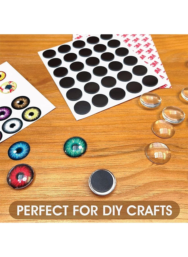 نقاط مغناطيسية 160 قطعة - مغناطيس دائري مع خلفية لاصقة، قطر الدائرة 19 ملم على 10 شرائط لاصقة، مع خلفية لاصقة قوية. مثالية للأعمال اليدوية، مشاريع الفن، الصناعة والثلاجة. - Image 4