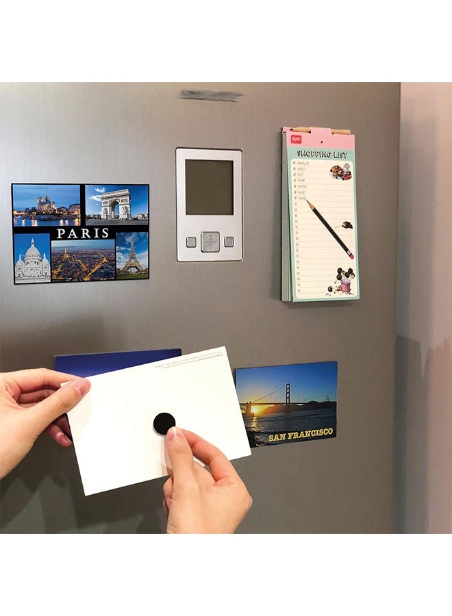 نقاط مغناطيسية 160 قطعة - مغناطيس دائري مع خلفية لاصقة، قطر الدائرة 19 ملم على 10 شرائط لاصقة، مع خلفية لاصقة قوية. مثالية للأعمال اليدوية، مشاريع الفن، الصناعة والثلاجة. - Image 5