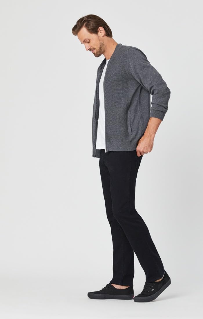 Mavi Zach Men's Straight Leg Regular Rise Jeans for Men â€“ Casual Pants â€“ Stretchable Men's â€“ 34" Waist and 32" Length, Black Williamsburg - Image 3