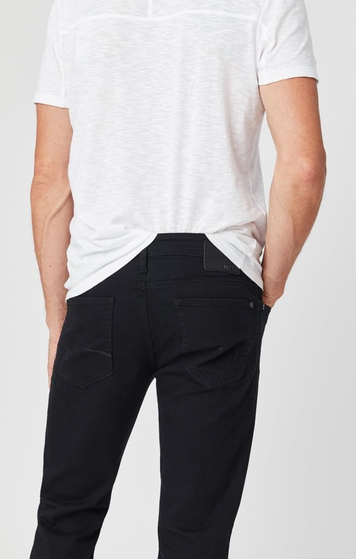 Mavi Zach Men's Straight Leg Regular Rise Jeans for Men â€“ Casual Pants â€“ Stretchable Men's â€“ 34" Waist and 32" Length, Black Williamsburg - Image 4