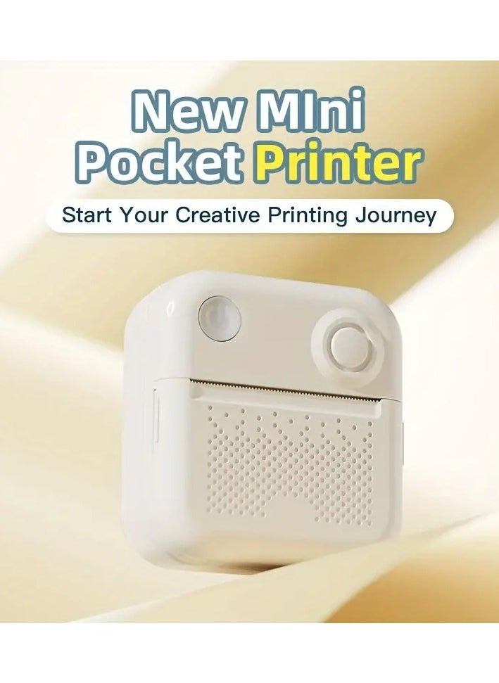 A Small Portable Wireless  Thermal Printer That Does Not Require Lnk It Is Rechargeable It Pairs Wirelessly Via Bluetooth With Mobile Phones Tablets And Laptops To Print Your Own Photos Stickers Small Notes Thank You Cards Barcode Scans Or Websites Easy To Use And Portable In The Pocket Color The Image Is Black And White Not In Color And The Special Paper For The Printer Is Thermal Paper (There Is Adhesive Or Transparent Adhesive Paper Or Colored Thermal Paper That Is Sold Separately And is Not Included With The Printer) The Color Of The Printer Is White
