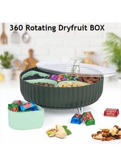 Mishrit Mishrit 360 Revolving Spice and Dryfruits Box with Leg Design and Transparent lid | Masala Dabba for Kitchen | Dryfruit and Chocolate Storage Revolving Box for Living Room, Office and bedroom.  - Image 5