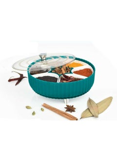Mishrit Mishrit 360 Revolving Spice and Dryfruits Box with Leg Design and Transparent lid | Masala Dabba for Kitchen | Dryfruit and Chocolate Storage Revolving Box for Living Room, Office and bedroom.  - Image 2